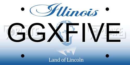 GGXFIVE Illinois License Plate