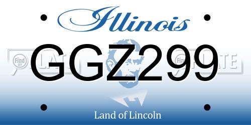 GGZ299 Illinois License Plate