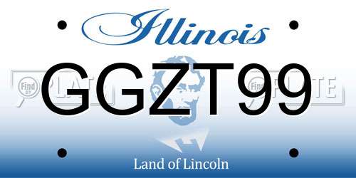 GGZT99 Illinois License Plate