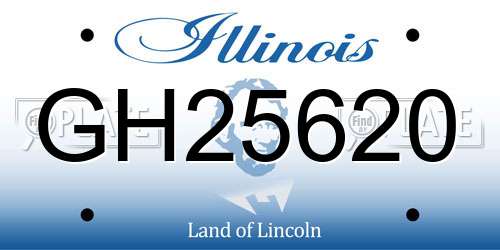 GH25620 Illinois License Plate