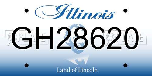 GH28620 Illinois License Plate