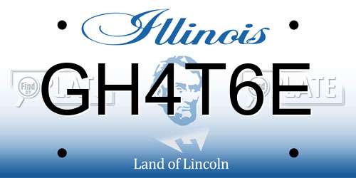 GH4T6E Illinois License Plate