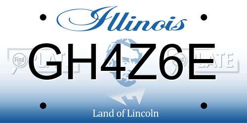 GH4Z6E Illinois License Plate