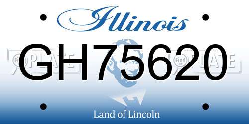 GH75620 Illinois License Plate