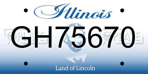 GH75670 Illinois License Plate