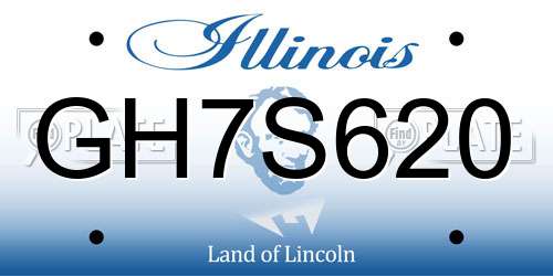 GH7S620 Illinois License Plate