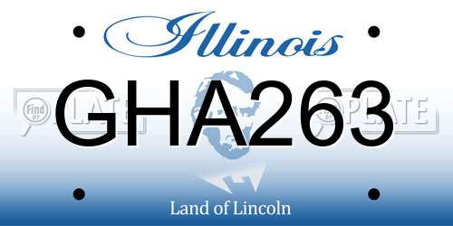 GHA263 Illinois License Plate