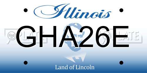 GHA26E Illinois License Plate