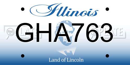 GHA763 Illinois License Plate