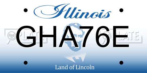 GHA76E Illinois License Plate