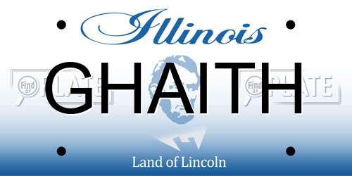 GHAITH Illinois License Plate