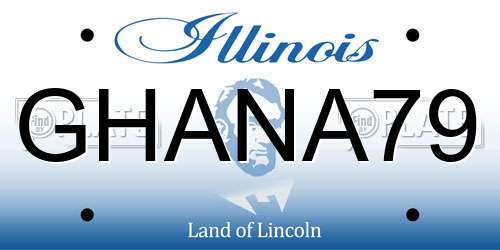 GHANA79 Illinois License Plate