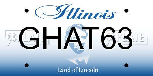 GHAT63 Illinois License Plate