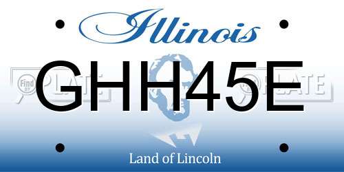 GHH45E Illinois License Plate
