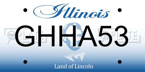 GHHA53 Illinois License Plate