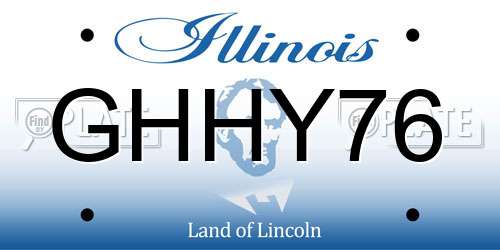 GHHY76 Illinois License Plate
