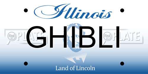 GHIBLI Illinois License Plate
