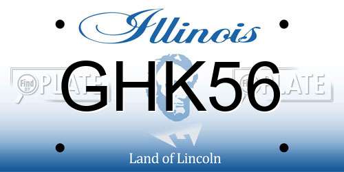 GHK56 Illinois License Plate
