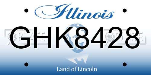 GHK8428 Illinois License Plate
