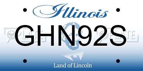 GHN92S Illinois License Plate