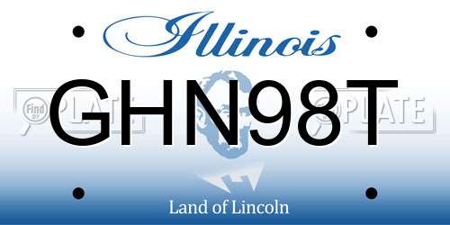 GHN98T Illinois License Plate