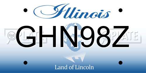 GHN98Z Illinois License Plate