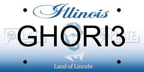 GHORI3 Illinois License Plate