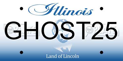 GHOST25 Illinois License Plate