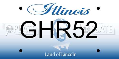GHR52 Illinois License Plate