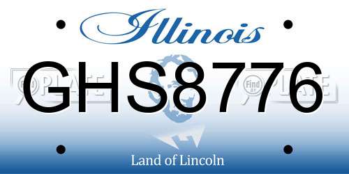 GHS8776 Illinois License Plate