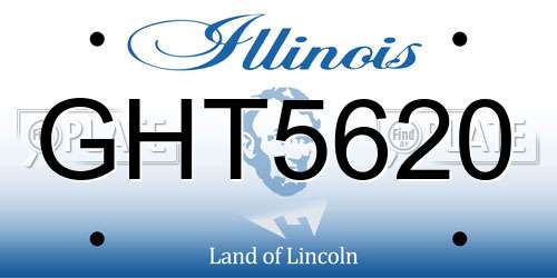 GHT5620 Illinois License Plate