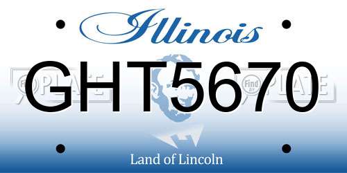 GHT5670 Illinois License Plate