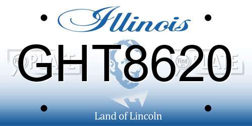 GHT8620 Illinois License Plate