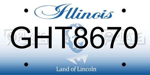 GHT8670 Illinois License Plate