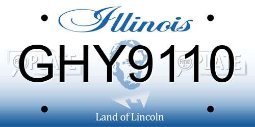 GHY9110 Illinois License Plate