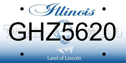 GHZ5620 Illinois License Plate