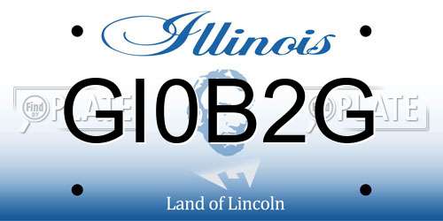 GI0B2G Illinois License Plate