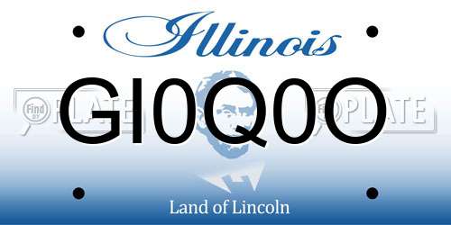 GI0Q0O Illinois License Plate