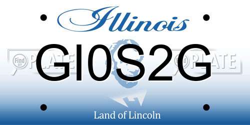 GI0S2G Illinois License Plate