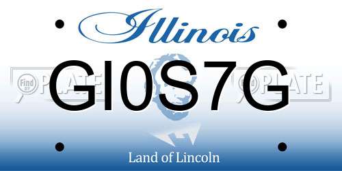 GI0S7G Illinois License Plate