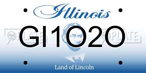 GI1O2O Illinois License Plate