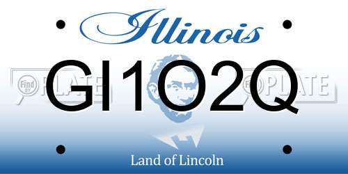 GI1O2Q Illinois License Plate