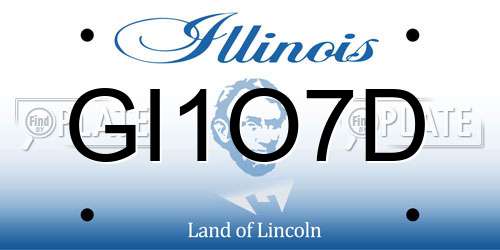 GI1O7D Illinois License Plate