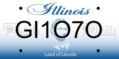 GI1O7O Illinois License Plate