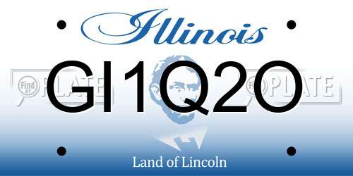 GI1Q2O Illinois License Plate