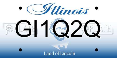GI1Q2Q Illinois License Plate