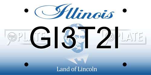 GI3T2I Illinois License Plate