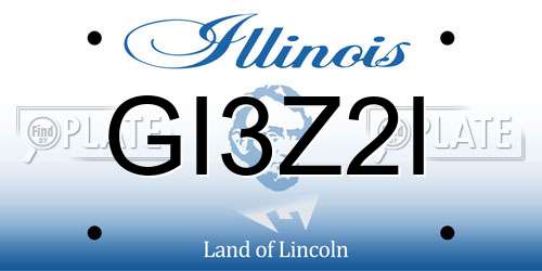 GI3Z2I Illinois License Plate