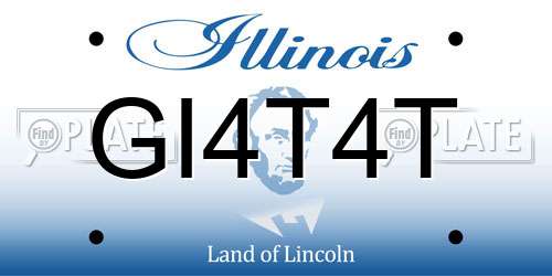 GI4T4T Illinois License Plate
