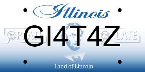 GI4T4Z Illinois License Plate